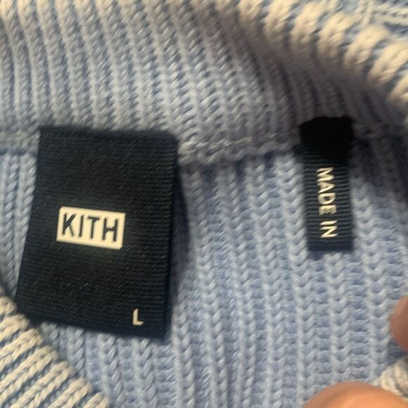 Kith Garment Dyed Meyer Large Knit Crewneck in Woven Colorway 2023 Deadstock NWT - Picture 4 of 13